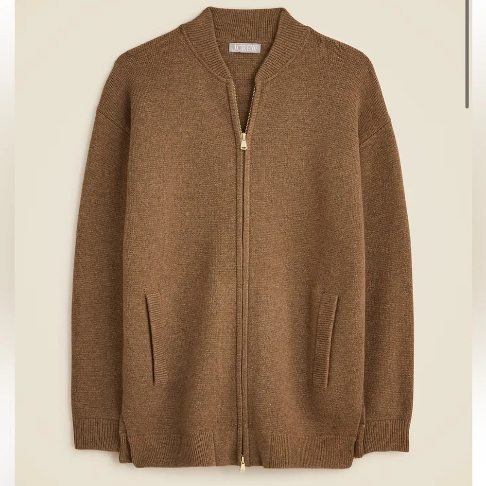 J crew Full-zip flight sweater-jacket